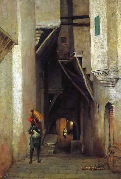 Algerian Water Carrier Oil Painting - William Sartain