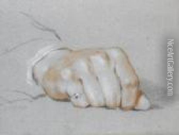 Study Of A Gentleman's Right Hand Oil Painting - Sir David Wilkie