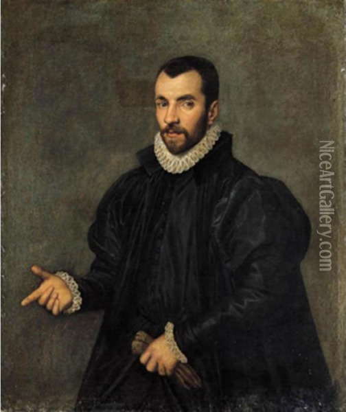 Ritratto Di Gentiluomo Oil Painting - Tiziano Vecellio (Titian)