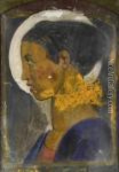 Sainte De Profil Oil Painting - Jules Oury, Dit Marcel-Lenoir