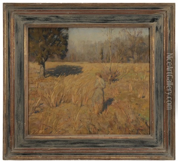 Autumn Field Oil Painting - William Langson Lathrop
