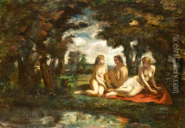 Arkadiai Taj Aktokkal Oil Painting - Bela Ivanyi Gruenwald