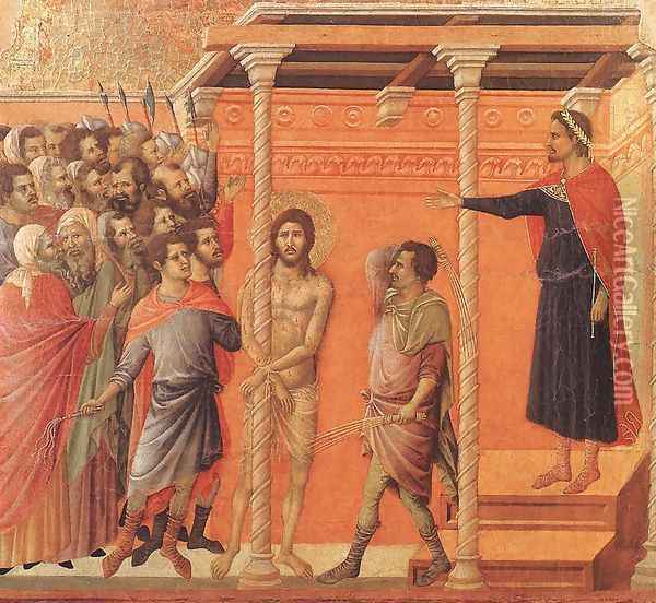 Flagellation 1308-11 Oil Painting - Duccio Di Buoninsegna