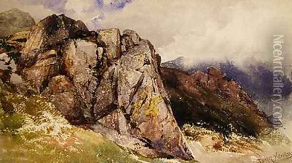 Mountain Rocks Oil Painting - David Hall McKewan