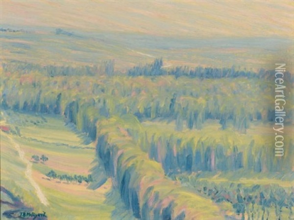 Near Giverny Oil Painting - Thomas Buford Meteyard