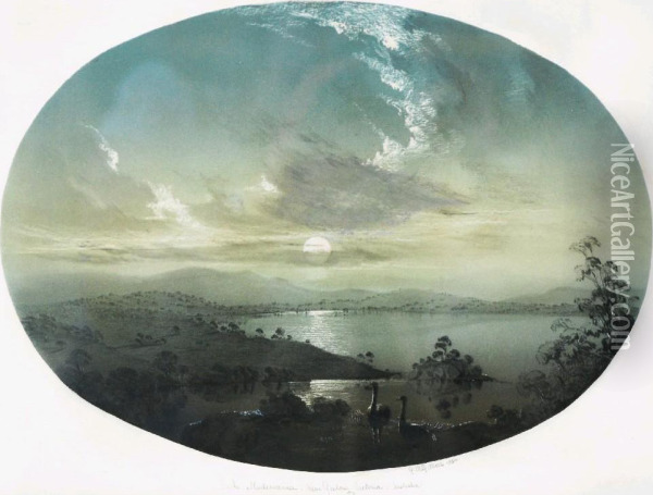Lake Madewarree Oil Painting - Arthur Gilbert
