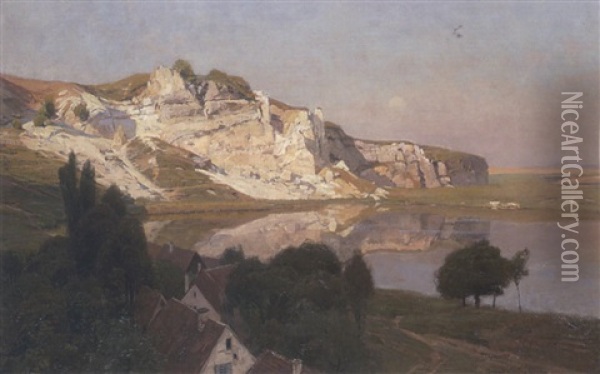 Ansicht Von Walkenried Im Sudharz Oil Painting - Konrad Ludwig Lessing