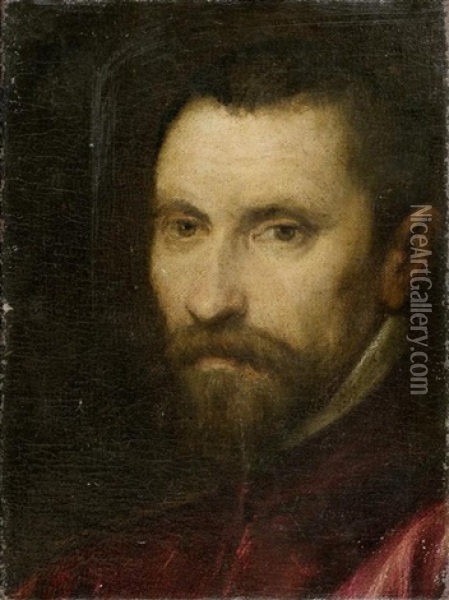 Portrait Eines Bartigen Mannes Oil Painting - Jacopo Palma il Giovane