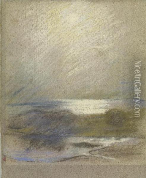 Lago Con Nebbia Oil Painting - Giovanni Giacometti
