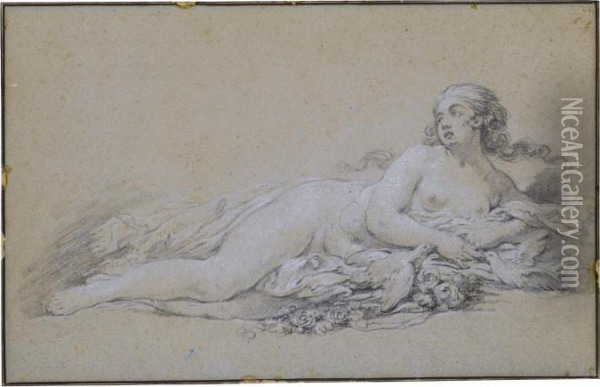 Venus Reclining With Two Doves Oil Painting - Francois Boucher