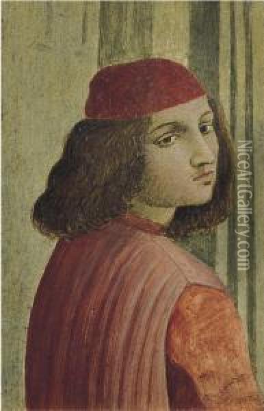 Ritratto Di Giovane Con Cappello Rosso Oil Painting - Otto Vermehren