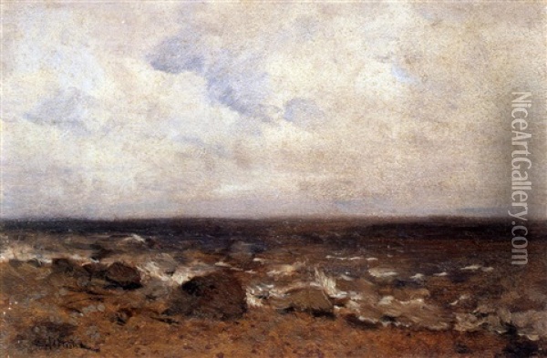 An Der Meereskuste Oil Painting - Isaak Levitan