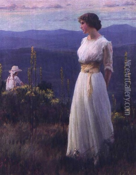 Far Away Thoughts Oil Painting - Charles Courtney Curran