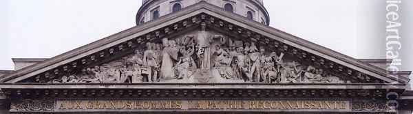 Pediment relief of the Pantheon Oil Painting - Pierre-Jean David d'Angers