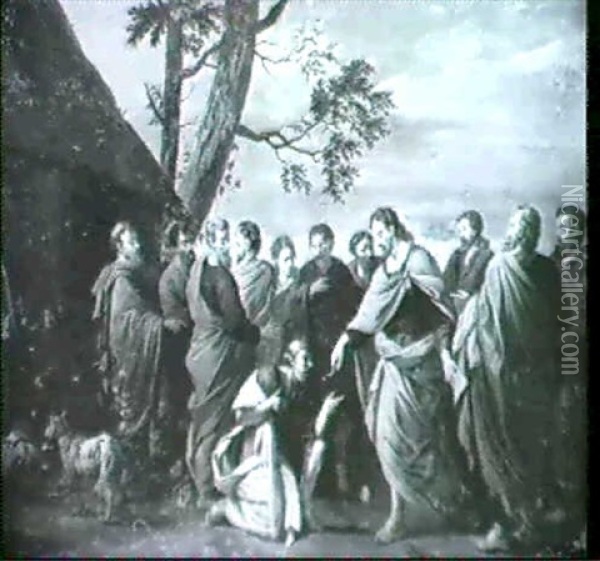 Christ Handing The Keys Of Paradise To Saint Peter Oil Painting - Engelbert Fisen