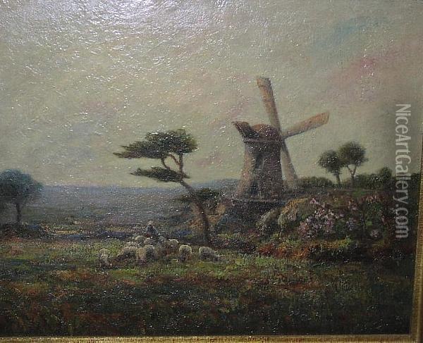 Ugthorpe Mill Oil Painting - John Bowman
