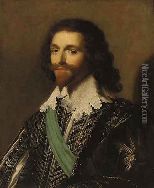Portrait of George Villiers (1592-1628), 1st Duke of Buckingham Oil Painting - Daniel Mytens