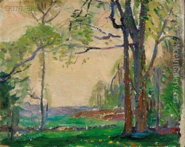 Woodland Landscape (+ 3 Others; 4 Works) Oil Painting - Robert Henry Logan