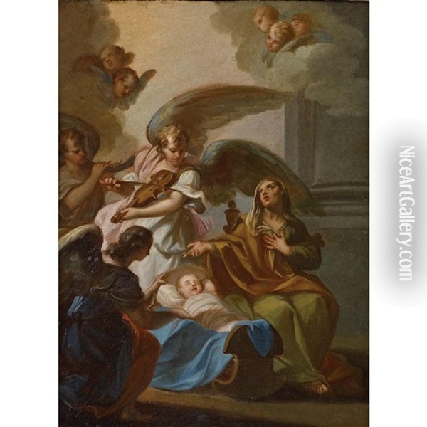 The Birth Of The Virgin Oil Painting - Sebastiano Conca