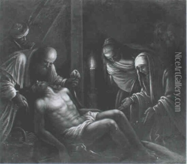 Die Kreuzabnahme Christi Oil Painting - Jacopo dal Ponte Bassano
