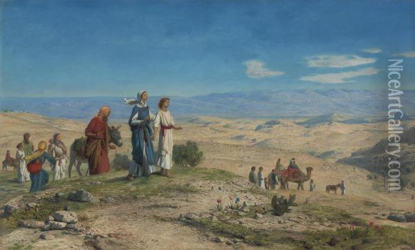 Outside Jerusalem Oil Painting - John Rogers Herbert