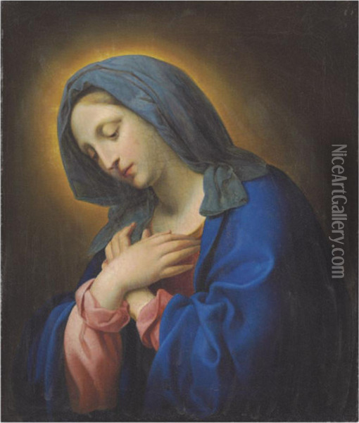 The Madonna Oil Painting - Onorio Marinari