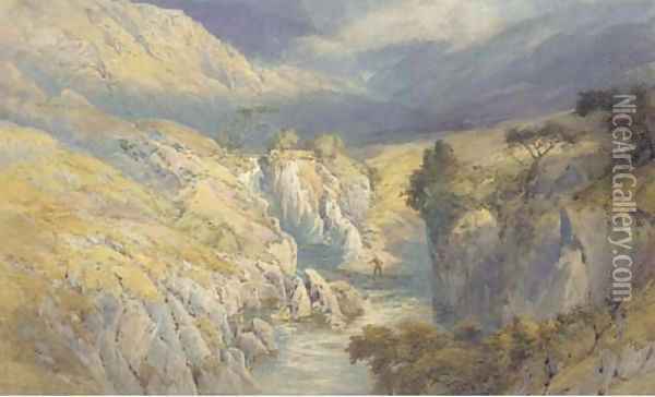 Glen Lyon, Aberdeenshire Oil Painting - Thomas Miles Richardson, Jnr.