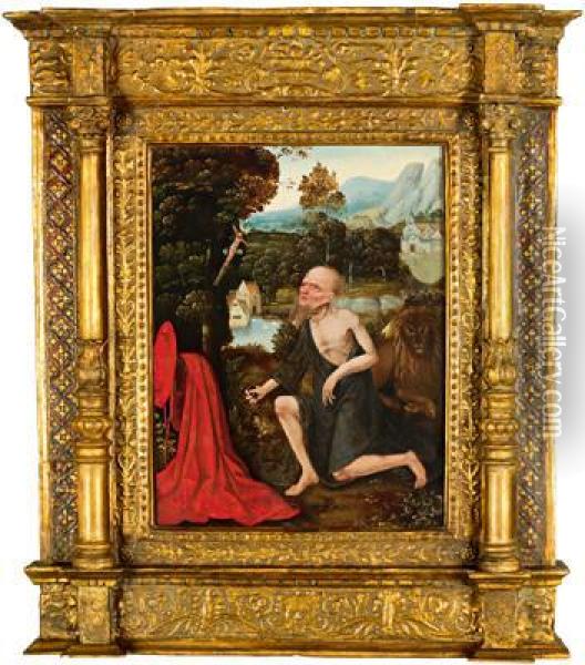 San Girolamo In Un Paesaggio Oil Painting - Joachim Patenir