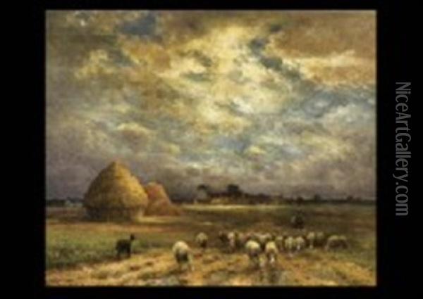 Sheepkeeper Oil Painting - Paul Chaigneau