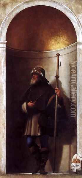 St Sinibaldo Oil Painting - Sebastiano Del Piombo