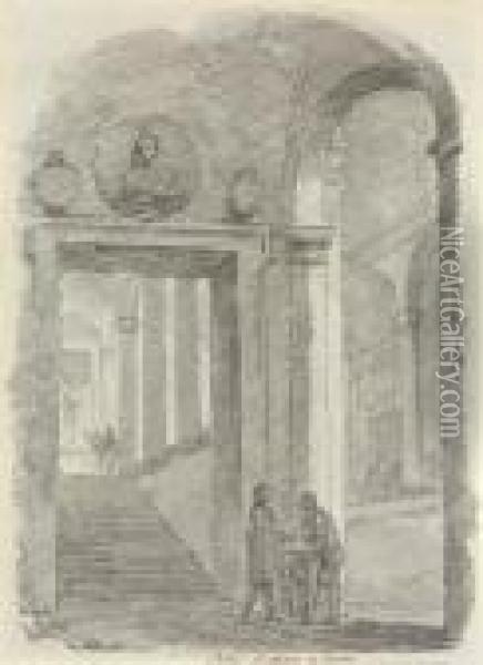 The Interior Of The Palazzo Marcellino Durazzo, Genoa Oil Painting - Jean-Honore Fragonard