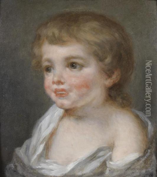 Portrait De Jeune Garcon A La Chemise Blanche Oil Painting - Jean Baptiste Greuze