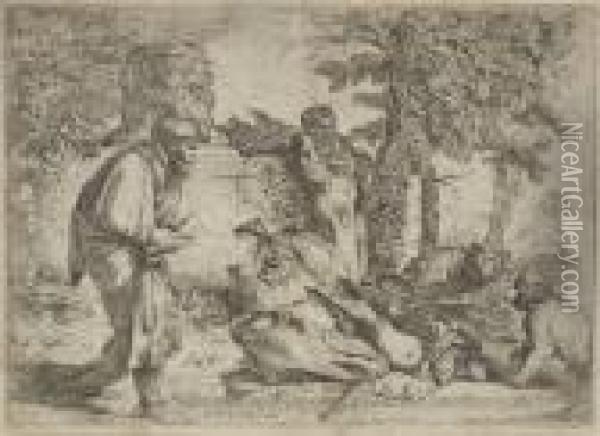 Diogenes Sucht Einen Wahren Menschen Oil Painting - Giovanni Benedetto Castiglione