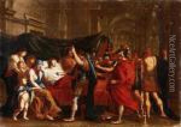 The Death Of Germanicus Oil Painting - Nicolas Poussin