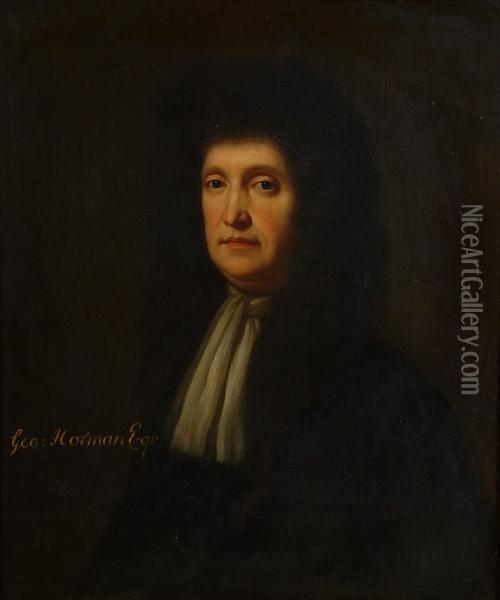 Portrait Of George Holman Esqr Oil Painting - John Riley