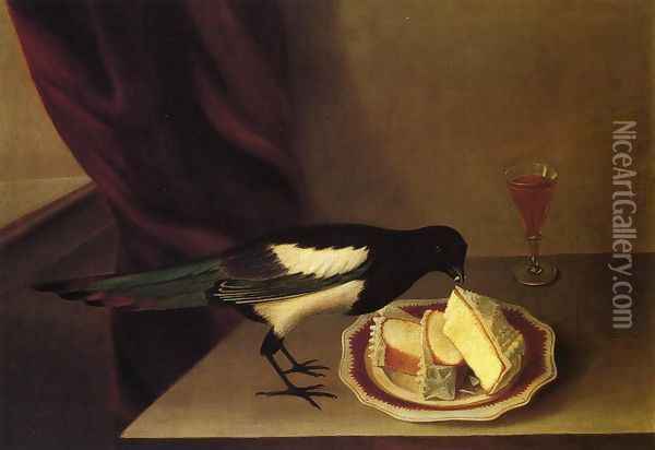 Magpie Eating Cake Oil Painting - Rubens Peale