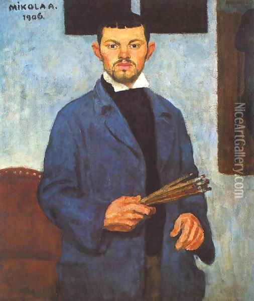 Self portrait 1906 Oil Painting - Wm. Ramey