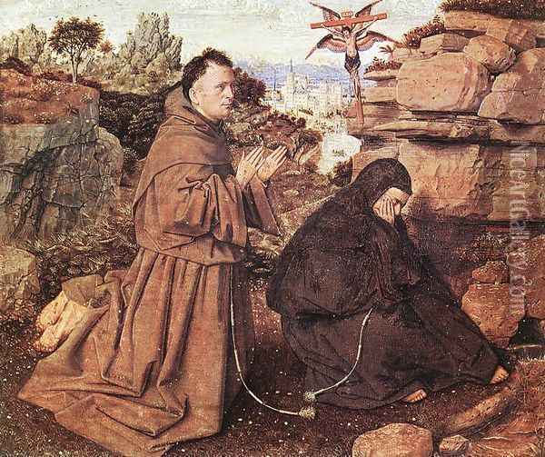 Stigmatization of St Francis 1428-29 Oil Painting - Jan Van Eyck