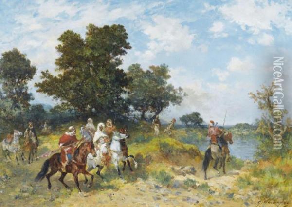 Cavaliers Arabes Oil Painting - Georges Washington