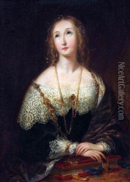 Mary Magdalene Oil Painting - Edmund Thomas Parris