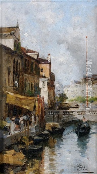 Vue De Venise Oil Painting - Paolo Sala