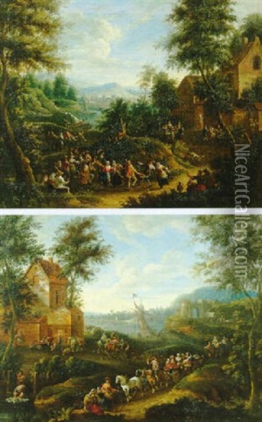La Kermesse Oil Painting - Louis Nicolas van Blarenberghe