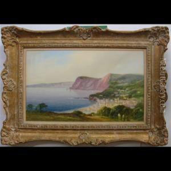 Mediterranean Coastal Scene Oil Painting - John Shapland