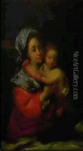 Madonna Col Bambino Oil Painting - Francesco del Cairo