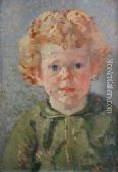 Portrait Of Child Oil Painting - James Bolivar Manson