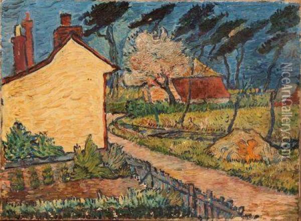 French Impressionist Landscape Oil Painting - Vincent Van Gogh