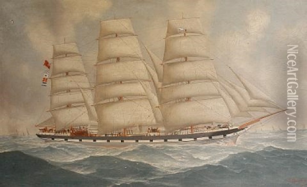 The Airlie At Sea Oil Painting - John Henry Mohrmann