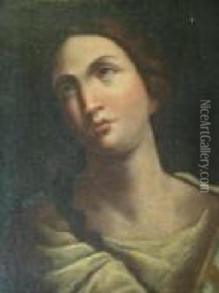 18th Century- Portrait Of St. Cecilia Oil Painting - Guido Reni