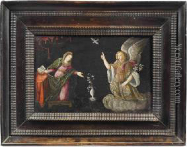 The Annunciation Oil Painting - Jacques De Stella
