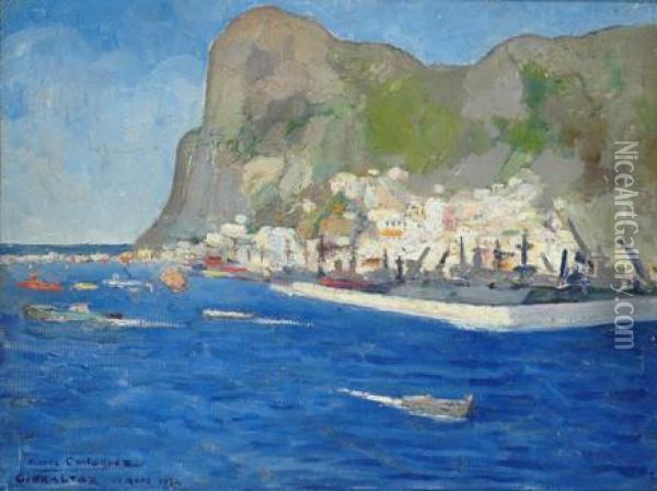 Gibraltar Oil Painting - Pierre Castagnez